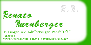 renato nurnberger business card